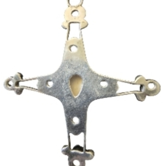 Goddess Carved Face Pendant, Sterling Silver, MultiGemstone, Vintage, EUC - Picture 6 of 8